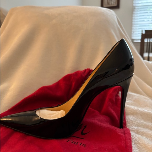 Christian Louboutin Black Patent Heels - Picture 1 of 8